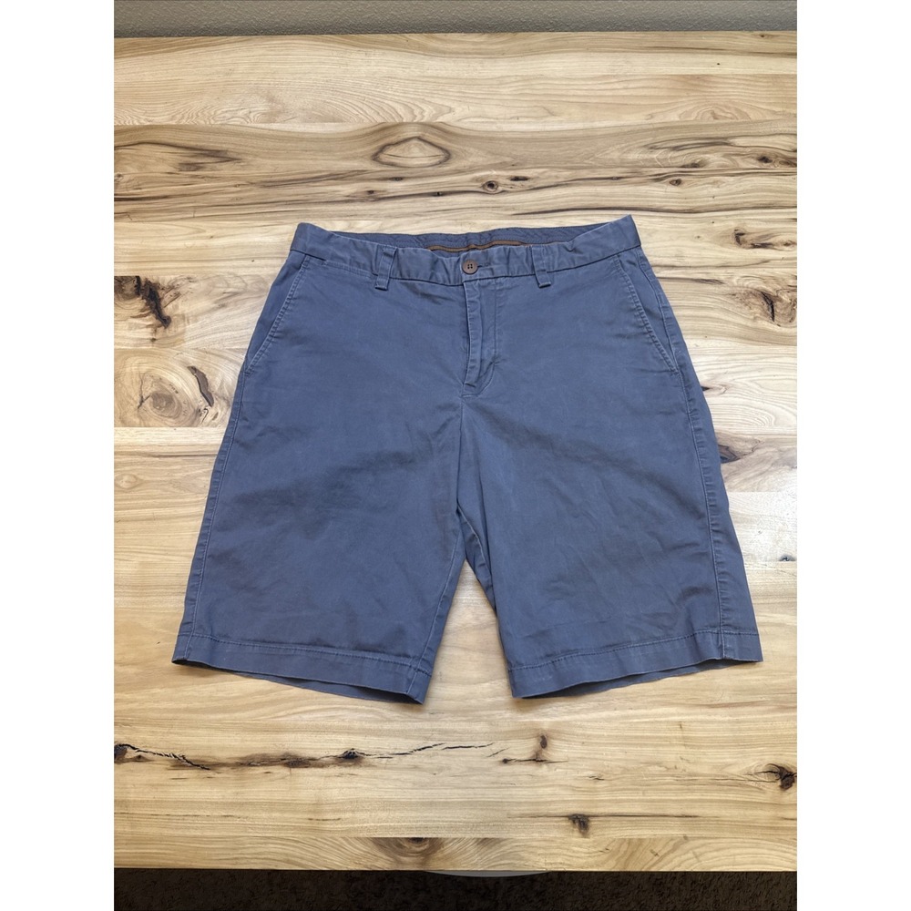 Tommy Bahama Brighton Bay Shorts Men 34 Grey Khaki Casual Flat Front Stretch